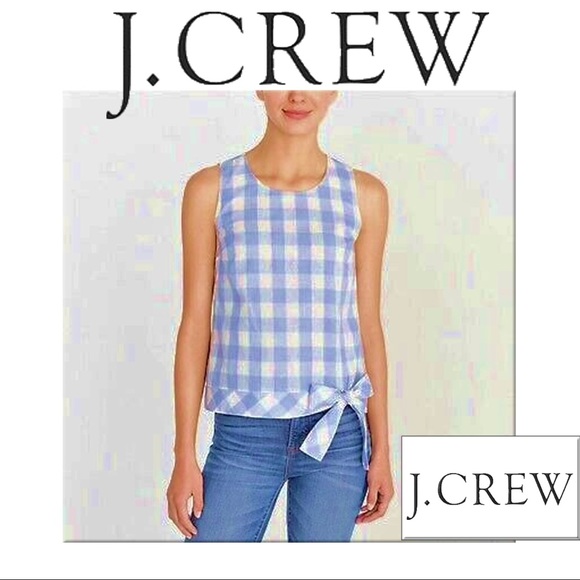 J. Crew Tops - 🌸SALE⭐️J. Crew 🌴Gingham tie waist Top